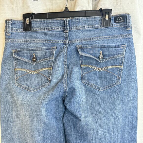 Jordache Bootcut 10 Women's Denim Jeans Embroider  pockets Medium Wash stretch - Picture 5 of 9